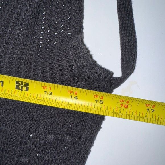 Anthropologie Black Crochet Beach Coverup Bodycon Dress | Large - Picture 13 of 15